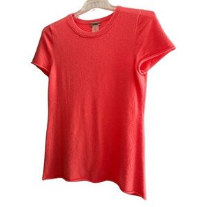 J. Crew Coral Cashmere T Shirt, Size S